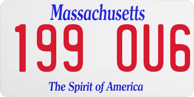 MA license plate 199OU6
