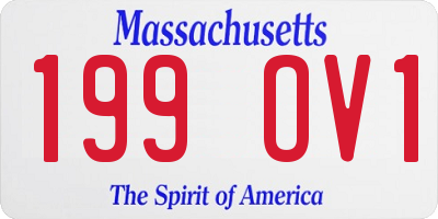 MA license plate 199OV1