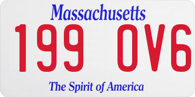 MA license plate 199OV6