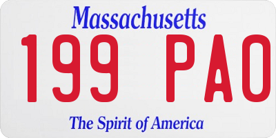 MA license plate 199PA0