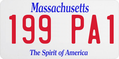 MA license plate 199PA1