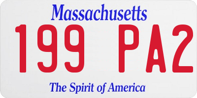MA license plate 199PA2