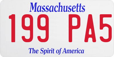 MA license plate 199PA5