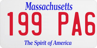 MA license plate 199PA6