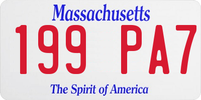 MA license plate 199PA7
