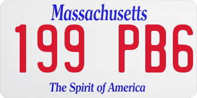 MA license plate 199PB6