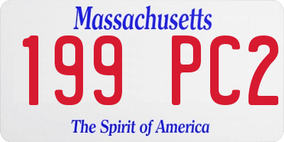 MA license plate 199PC2