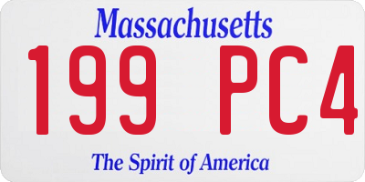 MA license plate 199PC4