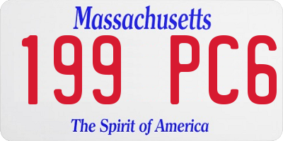 MA license plate 199PC6