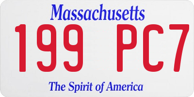 MA license plate 199PC7
