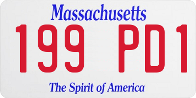 MA license plate 199PD1