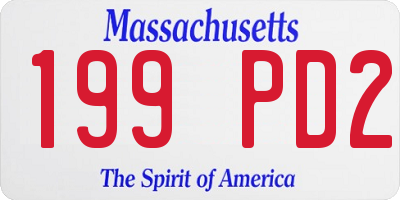 MA license plate 199PD2