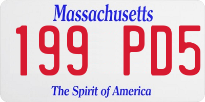 MA license plate 199PD5