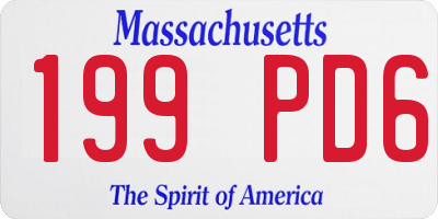 MA license plate 199PD6