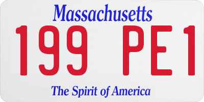 MA license plate 199PE1