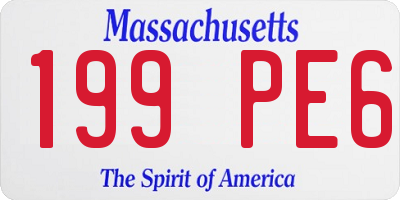 MA license plate 199PE6