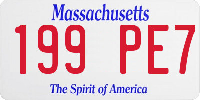 MA license plate 199PE7