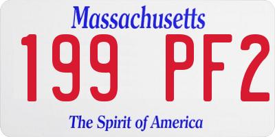 MA license plate 199PF2