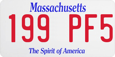 MA license plate 199PF5
