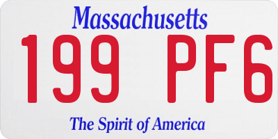 MA license plate 199PF6