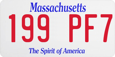 MA license plate 199PF7
