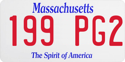 MA license plate 199PG2