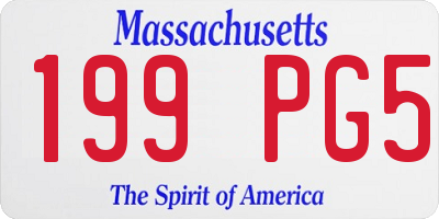 MA license plate 199PG5