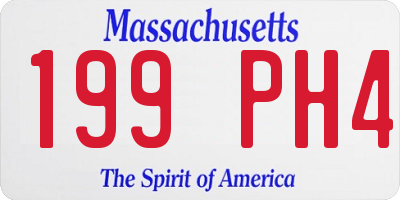 MA license plate 199PH4