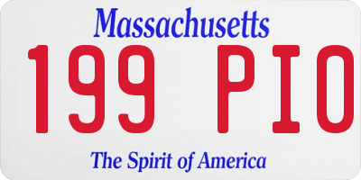MA license plate 199PI0