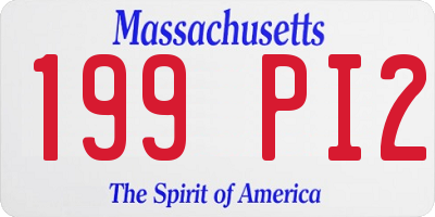 MA license plate 199PI2