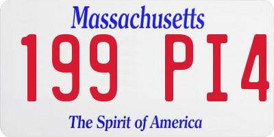 MA license plate 199PI4