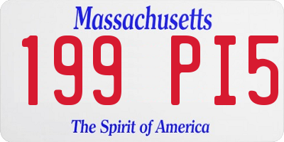 MA license plate 199PI5