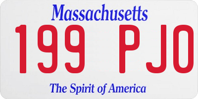 MA license plate 199PJ0