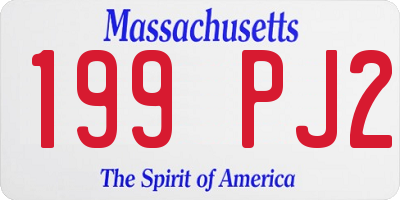 MA license plate 199PJ2