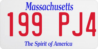 MA license plate 199PJ4