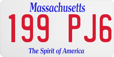 MA license plate 199PJ6