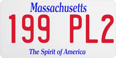 MA license plate 199PL2