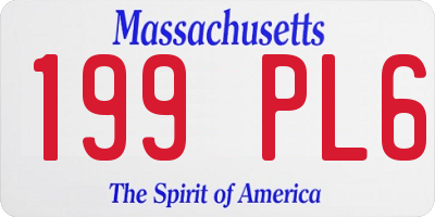 MA license plate 199PL6