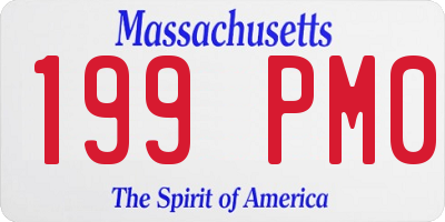 MA license plate 199PM0