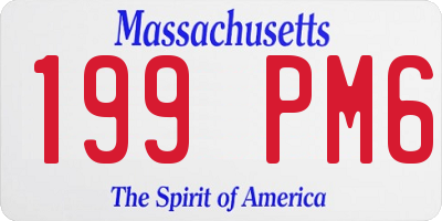 MA license plate 199PM6