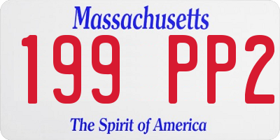 MA license plate 199PP2