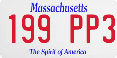 MA license plate 199PP3