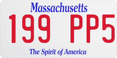 MA license plate 199PP5