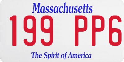 MA license plate 199PP6