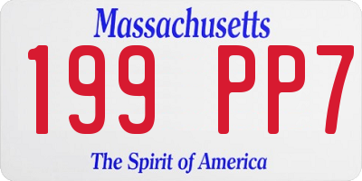MA license plate 199PP7
