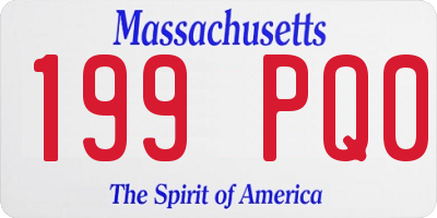 MA license plate 199PQ0