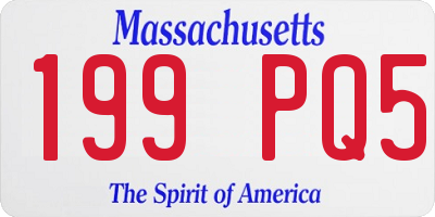 MA license plate 199PQ5