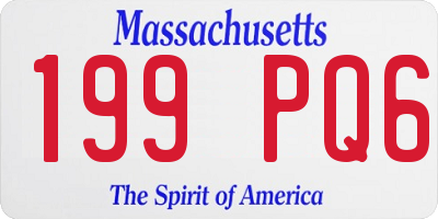 MA license plate 199PQ6