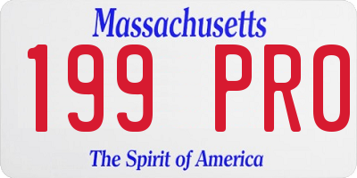 MA license plate 199PR0