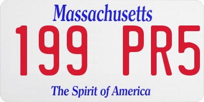 MA license plate 199PR5